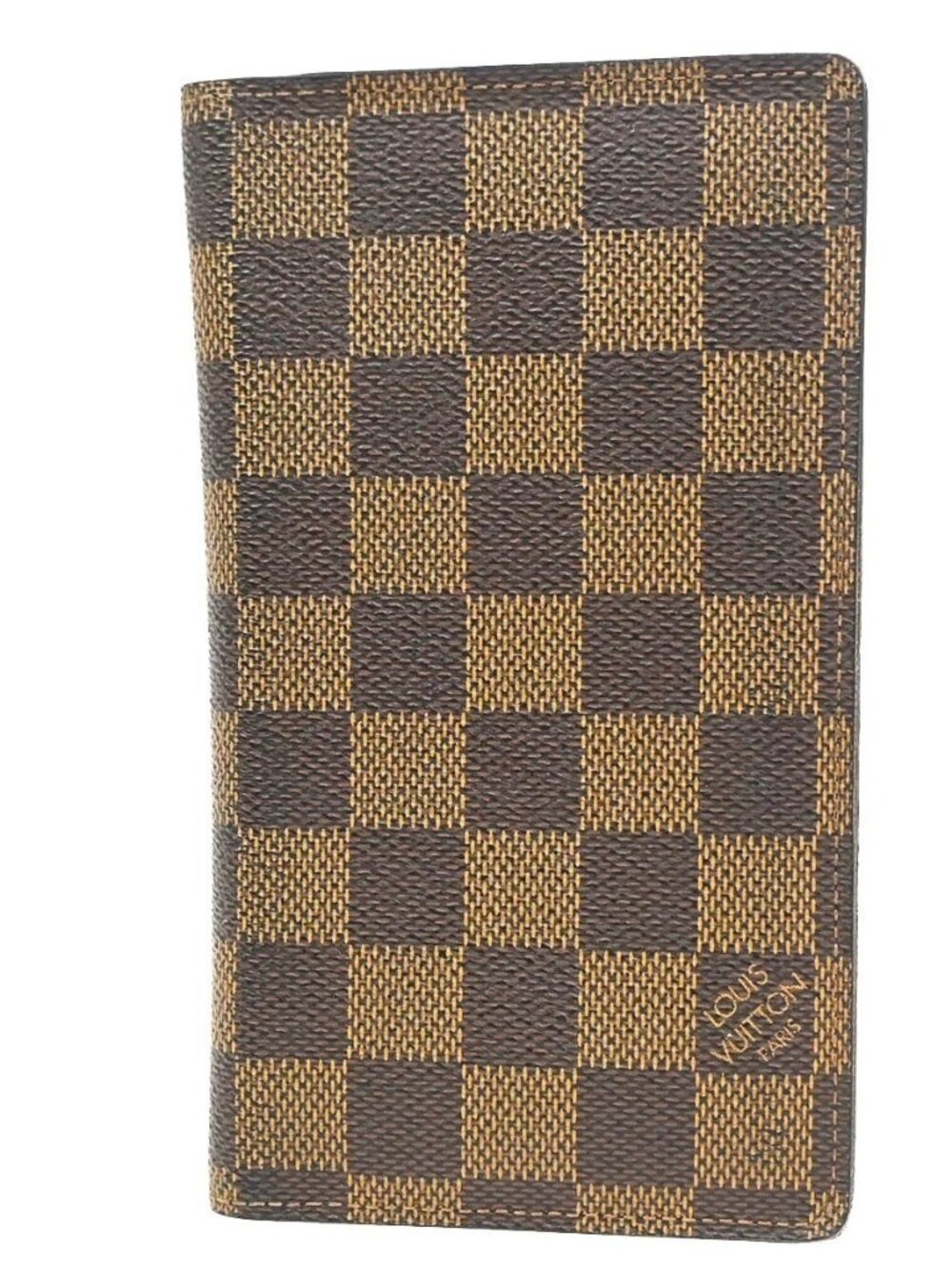 LOUIS VUITTON Agenda Poche Cover Damier Ebene Leather Brown Spain R20703 66KC966